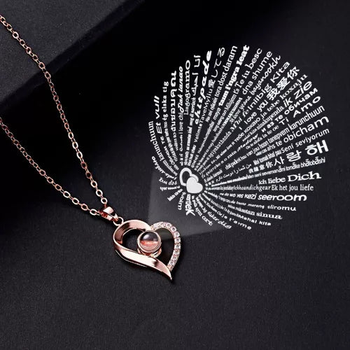 Collar Te amo en 100 Idiomas - Eternal love